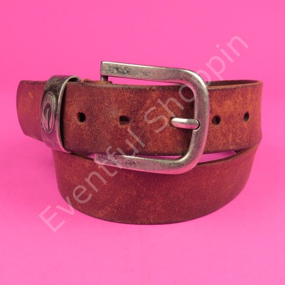 Fossil Other - Fossil Georgia Bulldogs Distressed Leather Top Grain Cowhide Belt in Brown 34
